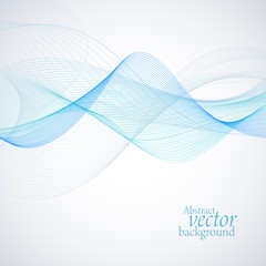 Abstract blue vector waves background - 122072582