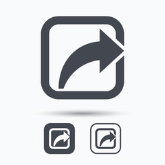 Share icon. Send social media information.