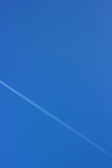 Trace of the plane in the sky