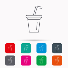 Soft drink icon. Soda sign.