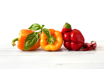 Arrangement of various peppers.