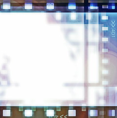 retro color film strip background and texture