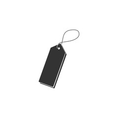 Empty black sale price tags set. Sale tag. Vector illustration.