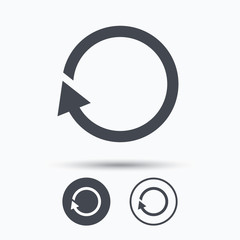 Update icon. Refresh or repeat sign.