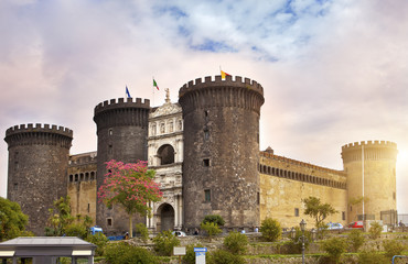 Castel nuovo (New Castle) or Castle of Maschio Angioino in Naples, Italy.
