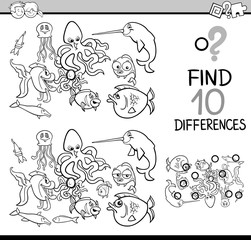 differences task coloring page