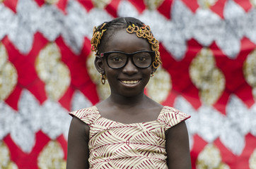 Proud African Schoolgirl Smiling with Big Black Glasses on (Education for Africa)