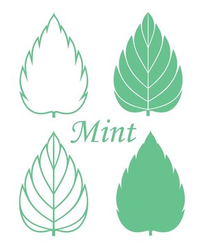 Mint Leaf Silhouette Images – Browse 5,751 Stock Photos, Vectors, and Video