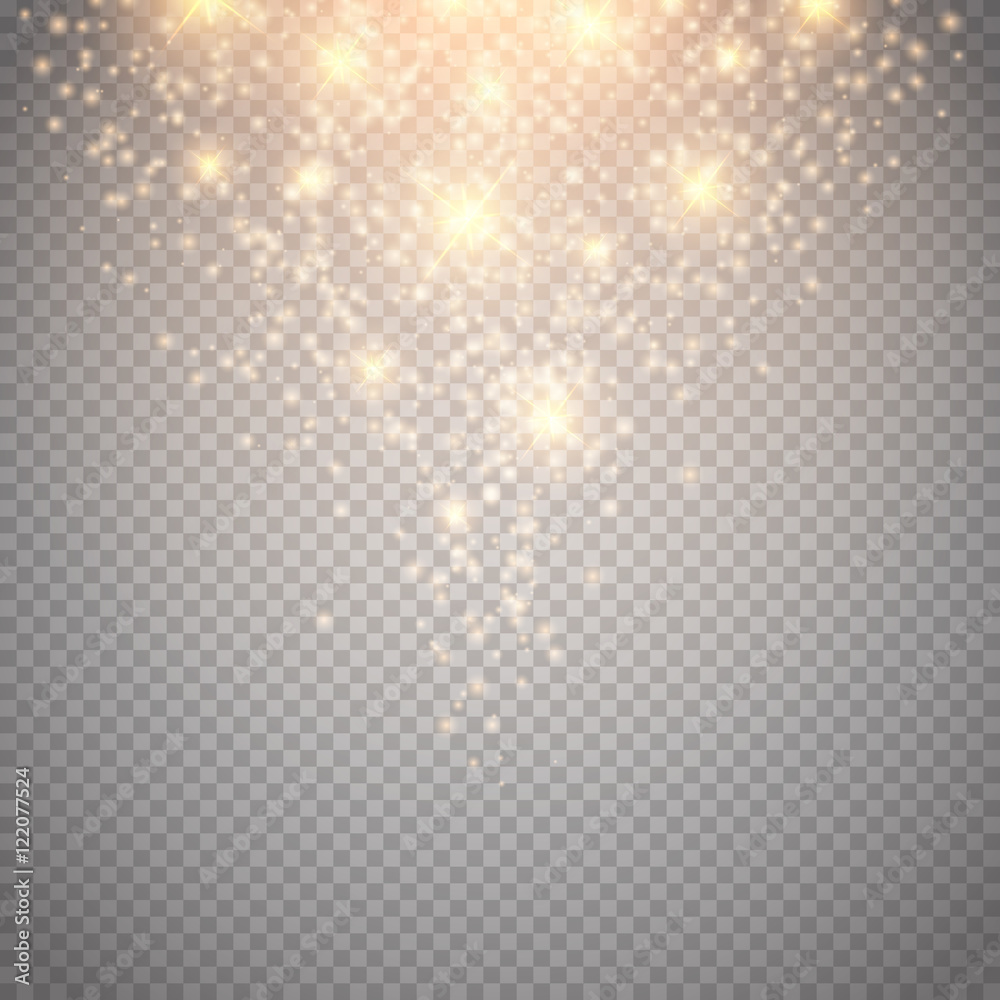 Poster Magic light vector effect. Glow special effect light, flare, star and burst. Isolated spark