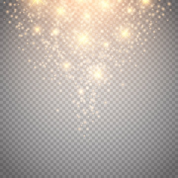 Magic light vector effect. Glow special effect light, flare, star and burst. Isolated spark