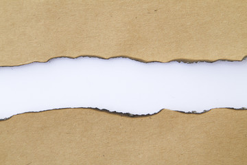 Blank burnt torn paper. Write your message.
