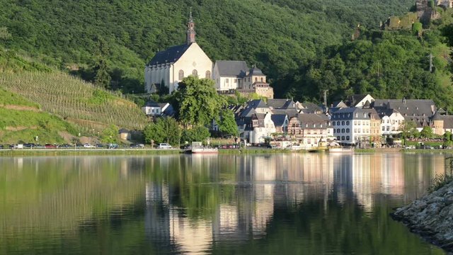 Cityscape of Beilstein and Mosel River.