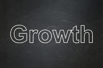 Fototapeta na wymiar Business concept: Growth on chalkboard background