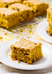 Pumpkin Chocolate Chip Oatmeal Bars