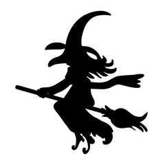 halloween creepy scary witch vector symbol icon design.