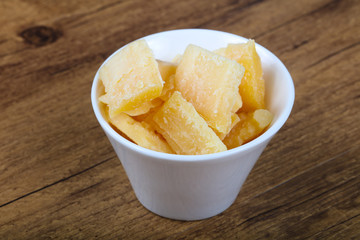 Crunchy parmesan cheese