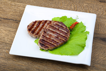 Grilled burget cutlet