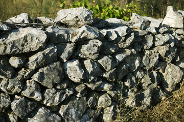 Authentic dalmatian wall in Primorski dolac village, Croatia