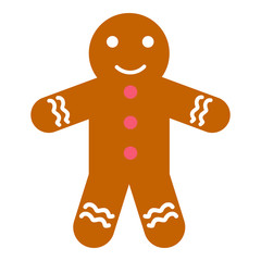 Obraz premium Christmas cookie icon in flat style isolated on white background. New year symbol vector illustration