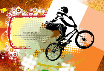 Obraz na płótnie Canvas BMX biker. Vector