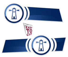 baner z ikoną w okręgu element menu © vempireart