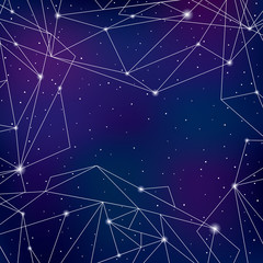Outer space background. Cosmos vector illustration. Stars - 122083361