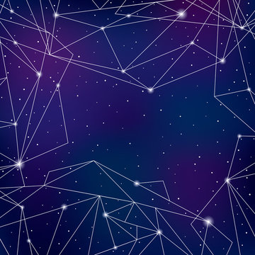 Outer space background. Cosmos vector illustration. Stars