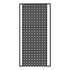 Decorative building grid icon in cartoon style isolated on white background. Construction symbol vector illustration