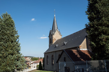 Fototapeta na wymiar Kirche in Valmont