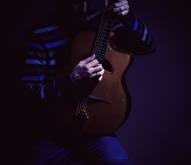 Obraz premium Guitar Player And Gypsy Guitar