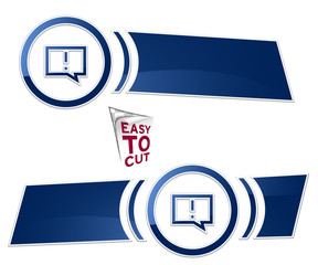 baner z ikoną w okręgu element menu © vempireart