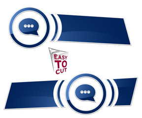 baner z ikoną w okręgu element menu © vempireart