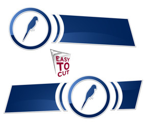 baner z ikoną w okręgu element menu © vempireart