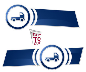 baner z ikoną w okręgu element menu © vempireart