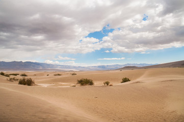 Fototapeta na wymiar Death Valley Dunes storm