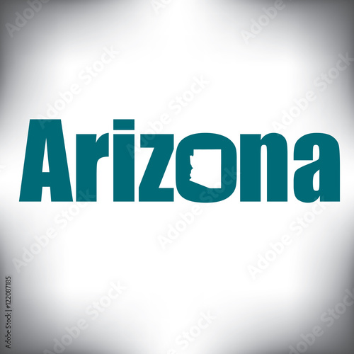 "The Arizona shape is within the Arizona name in this state graphic