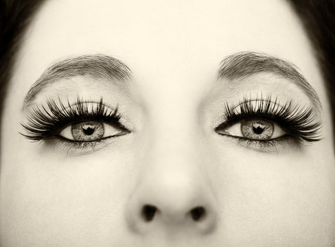 Beautiful insightful look vintage  woman's eyes