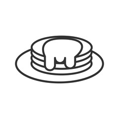 Pancake linear icon. Thin line design