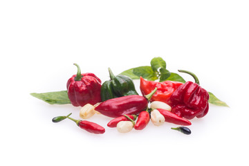 Mixed hot chili peppers