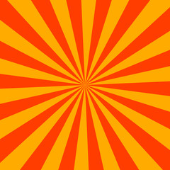Sun ray pattern vector illustration. red and orange rays background