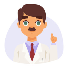 Doctor spetialist avatar face vector