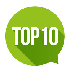 Top 10 - Top Ten vector speech bubble