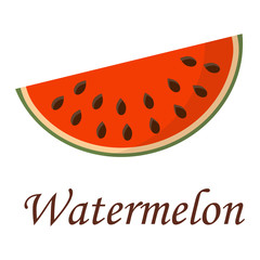 Watermelon slice vector illustration.