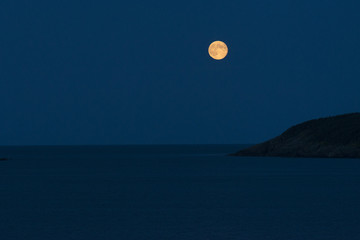 Moon over Avalon Peninsula, Newfoundland, Canada - obrazy, fototapety, plakaty