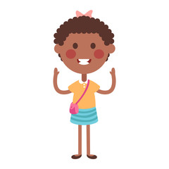 Cute girl vector illustration.