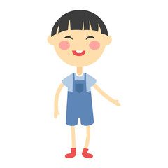 Cute girl vector illustration.