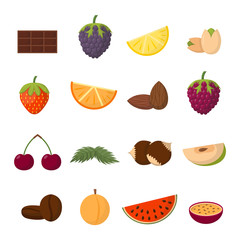 Fruits vector illustration.