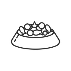 Feed pets linear icon. Thin line design