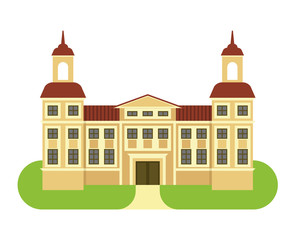 Castle cartoon vector illustration