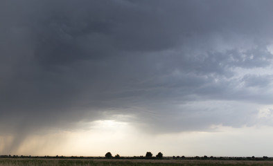 beautiful sky with clouds in the evening